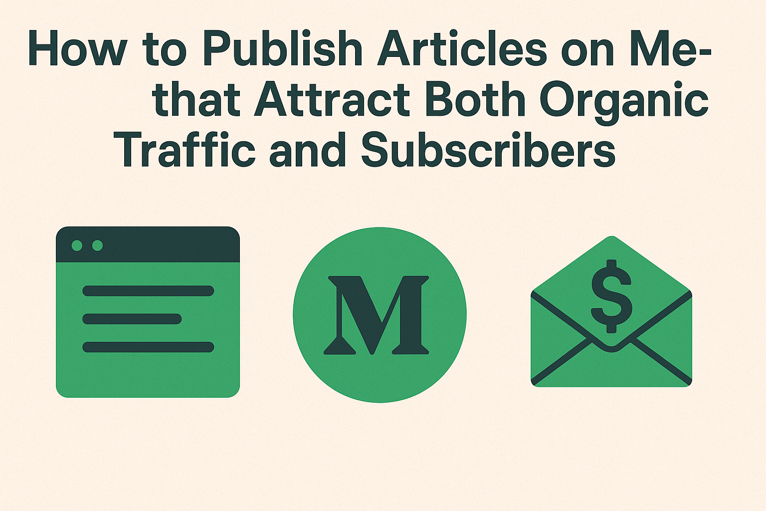 How to Publish Articles on Medium That Attract Both Organic Traffic and Subscribers